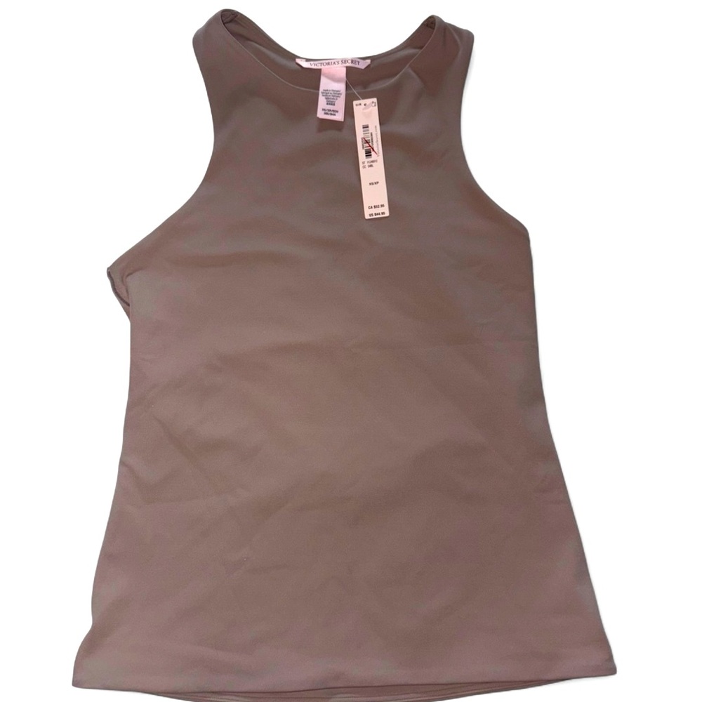 Victoria's Secret Brown Fitted Sleeveless Tank Top
